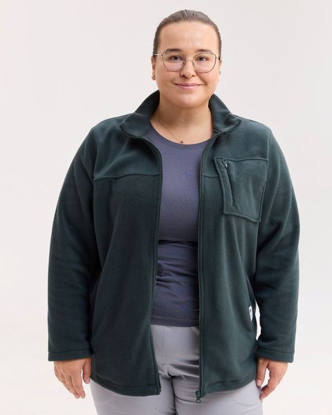 Медична кофта жіноча флісова Фінляндія темно-зелена +SIZE 608-430-881 фото