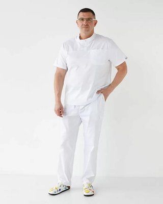 Медицинский костюм мужской Денвер белый +SIZE 446-308-679 фото