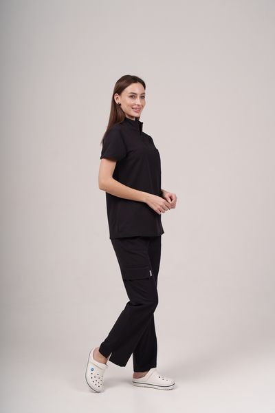Жіночий медичний костюм Cargo Black 8592752 фото