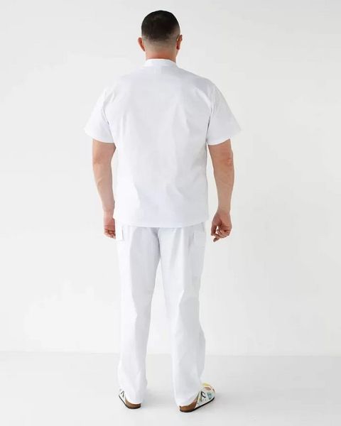 Медичний костюм чоловічий Денвер білий +SIZE 446-308-679 фото