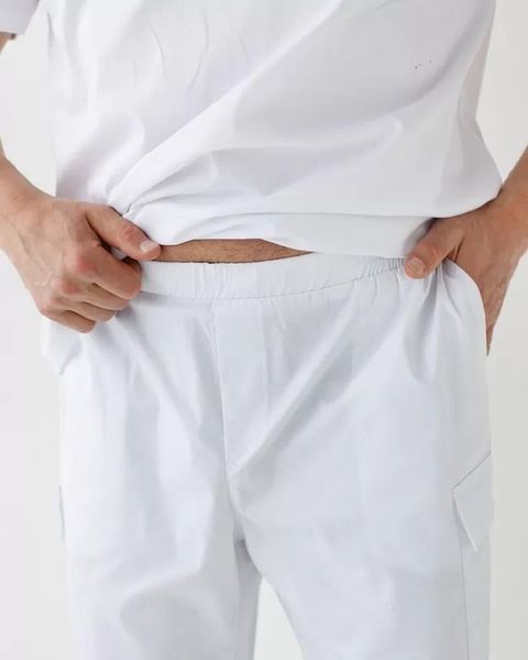 Медичний костюм чоловічий Денвер білий +SIZE 446-308-679 фото
