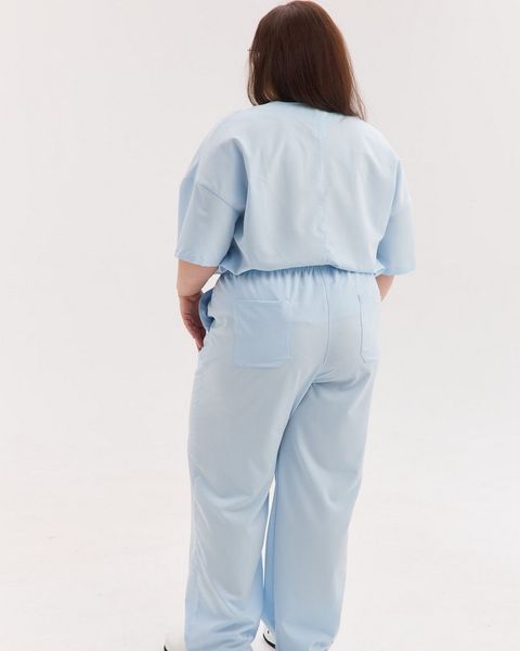 Медичний костюм жіночий Чикаго світло-блакитний +SIZE 628-436-996 фото