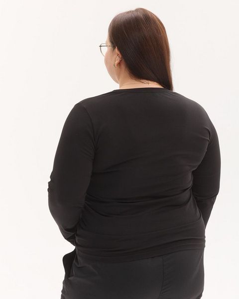 Медичний лонгслів жіночий чорний +SIZE 623-321-951 фото