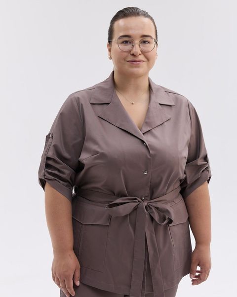 Медичний костюм жіночий Кейптаун какао +SIZE 585-521-6793 фото
