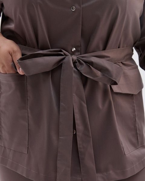 Медичний костюм жіночий Кейптаун какао +SIZE 585-521-6793 фото