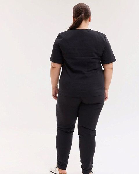 Медичний хірургічний костюм жіночий Марсель чорний +SIZE 499-321-7082 фото