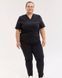 Медичний хірургічний костюм жіночий Марсель чорний +SIZE 499-321-7082 фото 1
