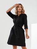Медицинская туника женская Beauty Black 1451-0 фото