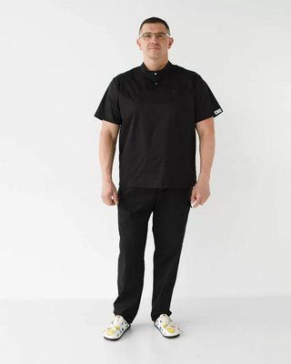 Медицинский костюм мужской Денвер черный +SIZE 447-301-6790 фото