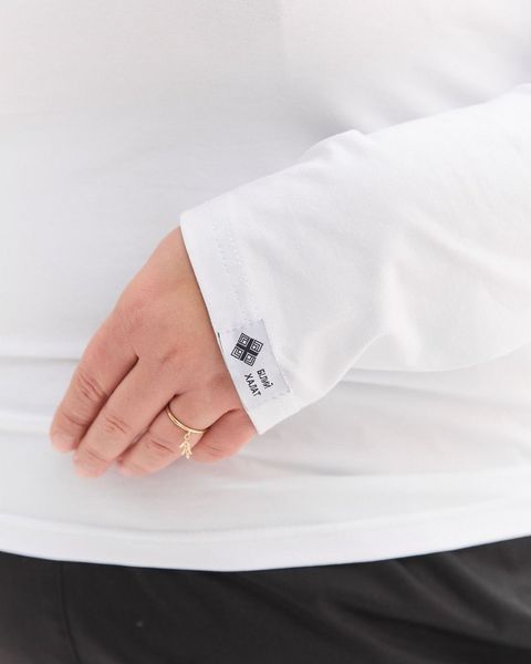Медичний лонгслів жіночий білий +SIZE 623-324-951 фото