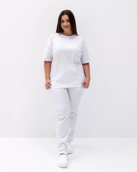 Медичні жіночі брюки Торонто білі +SIZE 568-324-948 фото