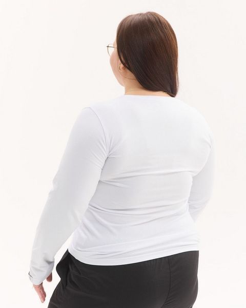 Медичний лонгслів жіночий білий +SIZE 623-324-951 фото