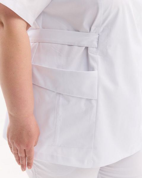 Медична сорочка жіноча Кіото біла +SIZE 574-324-679 фото