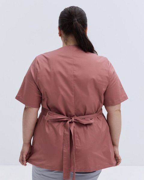 Медична сорочка жіноча Кіото рожево-теракотовий +SIZE 574-530-679 фото