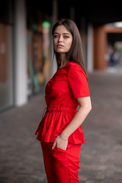 Жіночий медичний костюм Elia Red 36749573 фото