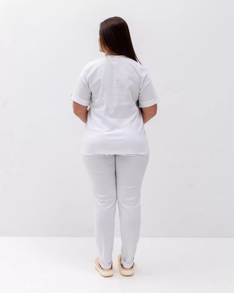 Медичний хірургічний костюм жіночий Марсель білий +SIZE 499-324-708 фото