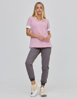 Медицинский женский костюм Polly Easy Pink-Gray 123212-1 фото