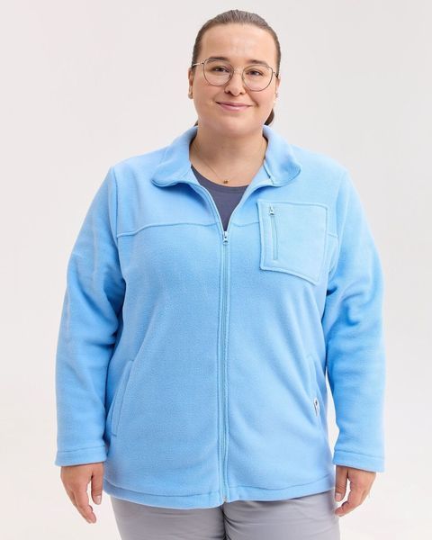 Медична кофта жіноча флісова Фінляндія блакитна +SIZE 608-333-881 фото