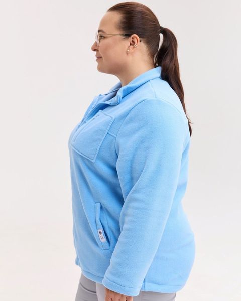 Медична кофта жіноча флісова Фінляндія блакитна +SIZE 608-333-881 фото