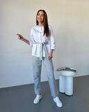 Женский медицинский костюм Elegant White/Gray 131460-0 фото