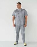 Медичний костюм чоловічий Бостон сірий +SIZE 485-3171-679 фото