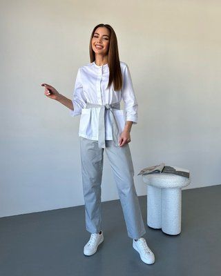Женский медицинский костюм Elegant White/Gray 131460-0 фото