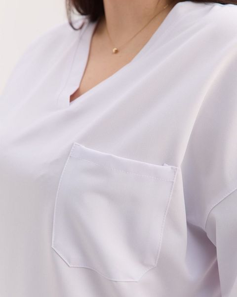 Медичний костюм жіночий Чикаго білий +SIZE 628-324-996 фото
