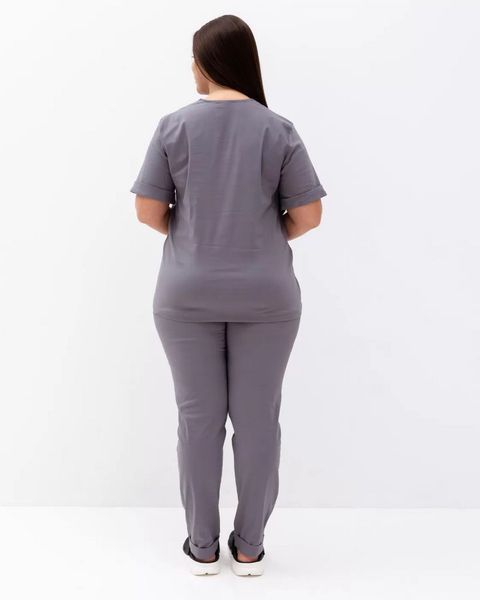 Медичний хірургічний костюм жіночий Марсель сірий +SIZE 499-328-7081 фото