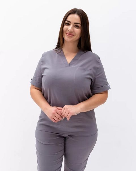 Медичний хірургічний костюм жіночий Марсель сірий +SIZE 499-328-7081 фото