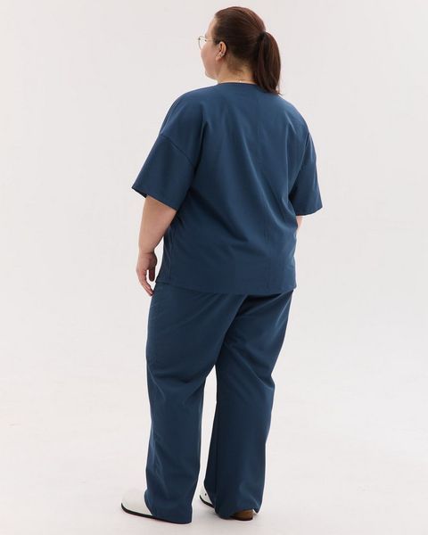 Медичний костюм жіночий Чикаго синій +SIZE 628-322-996 фото